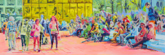 Acryl auf Leinwand, 150 x 50 cm, Alena Steinlechner 2017, verkauft