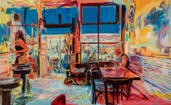 Place de la Liberté, Max Bar Heidelberg, Blick nach draußen