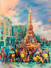 Reims Place Drouet d’Erlon, Straßencafé