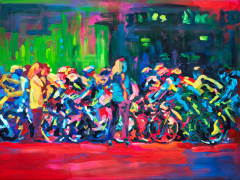 Eng an eng, Radrennen