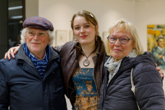 Autoren und Illustratorin bei der Buchpremiere mit Autorenlesung und Auustellung im Atelier Alena Steinlechner