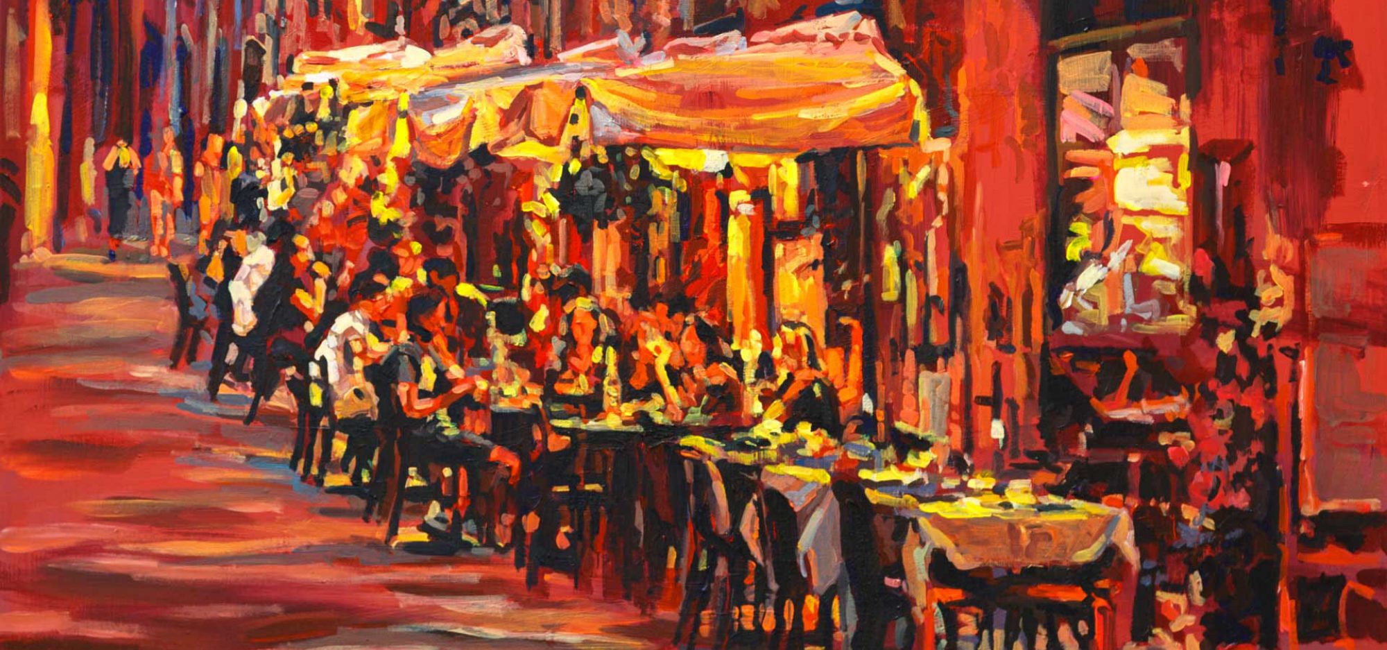 Restaurant in der Via Camollia, Sienna